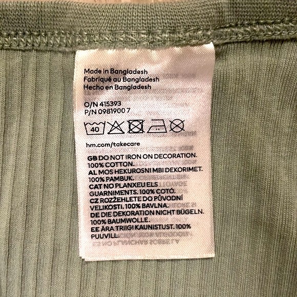 H&M light green adjustable fit long sleeve bodysuit set - Picture 9 of 9